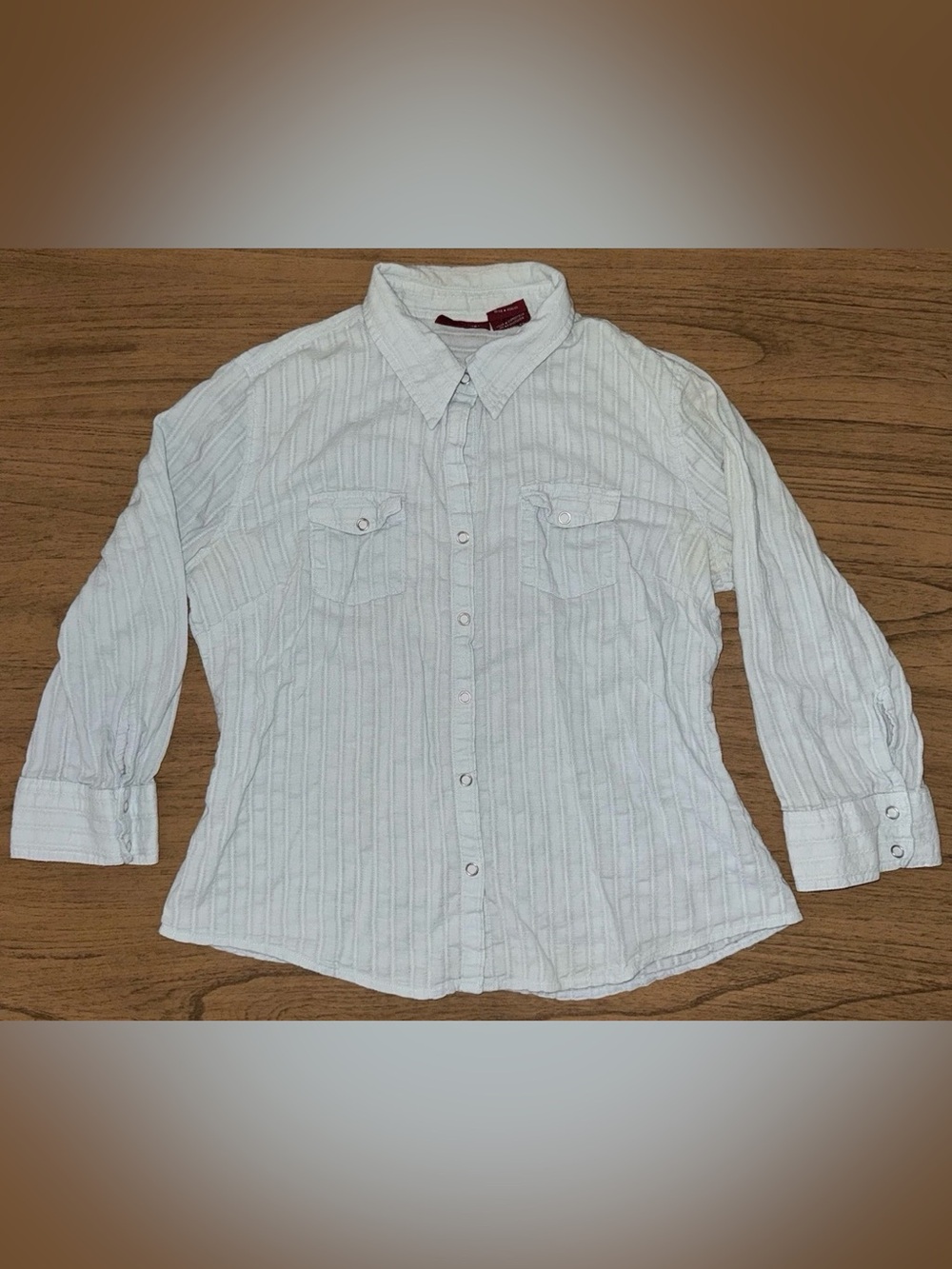 Vintage Jordache Western Snap
Button Shirt Women's Junior L
11/13 Light Blue